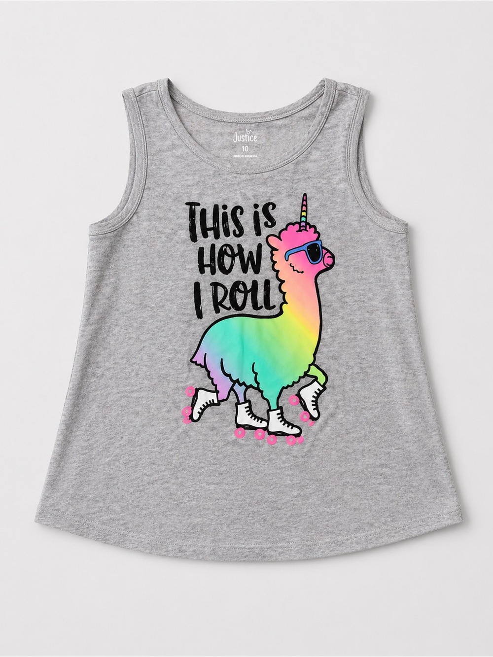 Girls Justice brand Graphic tank top